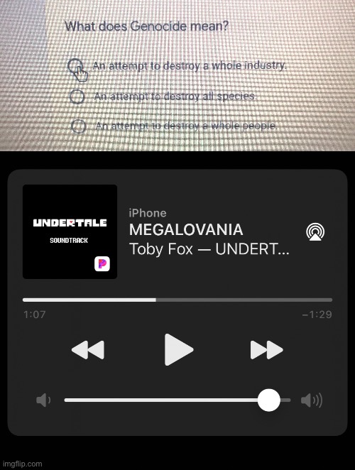 So I was just doing online school and listening to music | image tagged in Undertale | made w/ Imgflip meme maker