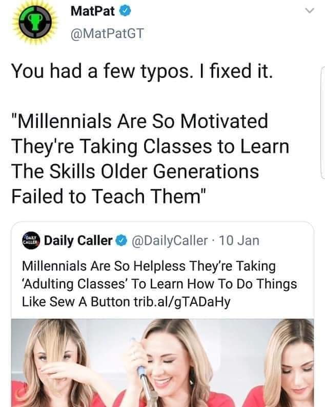 Millennials life skills Blank Meme Template