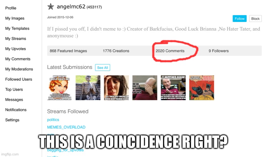 This dude was last on a year ago tho | THIS IS A COINCIDENCE RIGHT? | image tagged in wtf,2020 ptsd | made w/ Imgflip meme maker