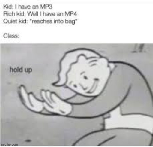 WAIT A SECOND | image tagged in fallout hold up | made w/ Imgflip meme maker