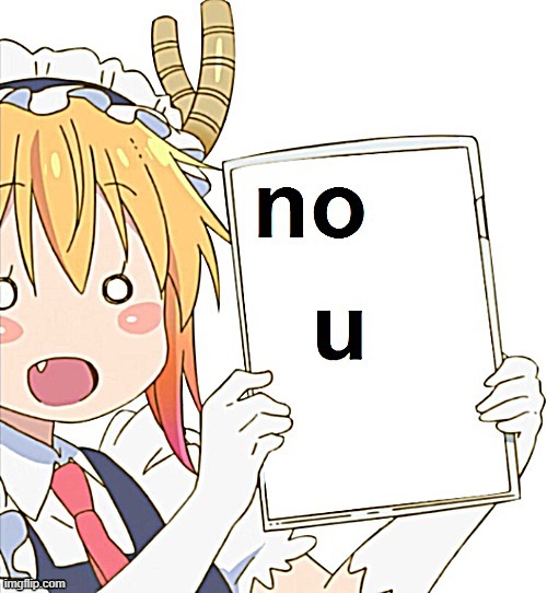 Anime No U sharpened | image tagged in anime no u sharpened,no u | made w/ Imgflip meme maker
