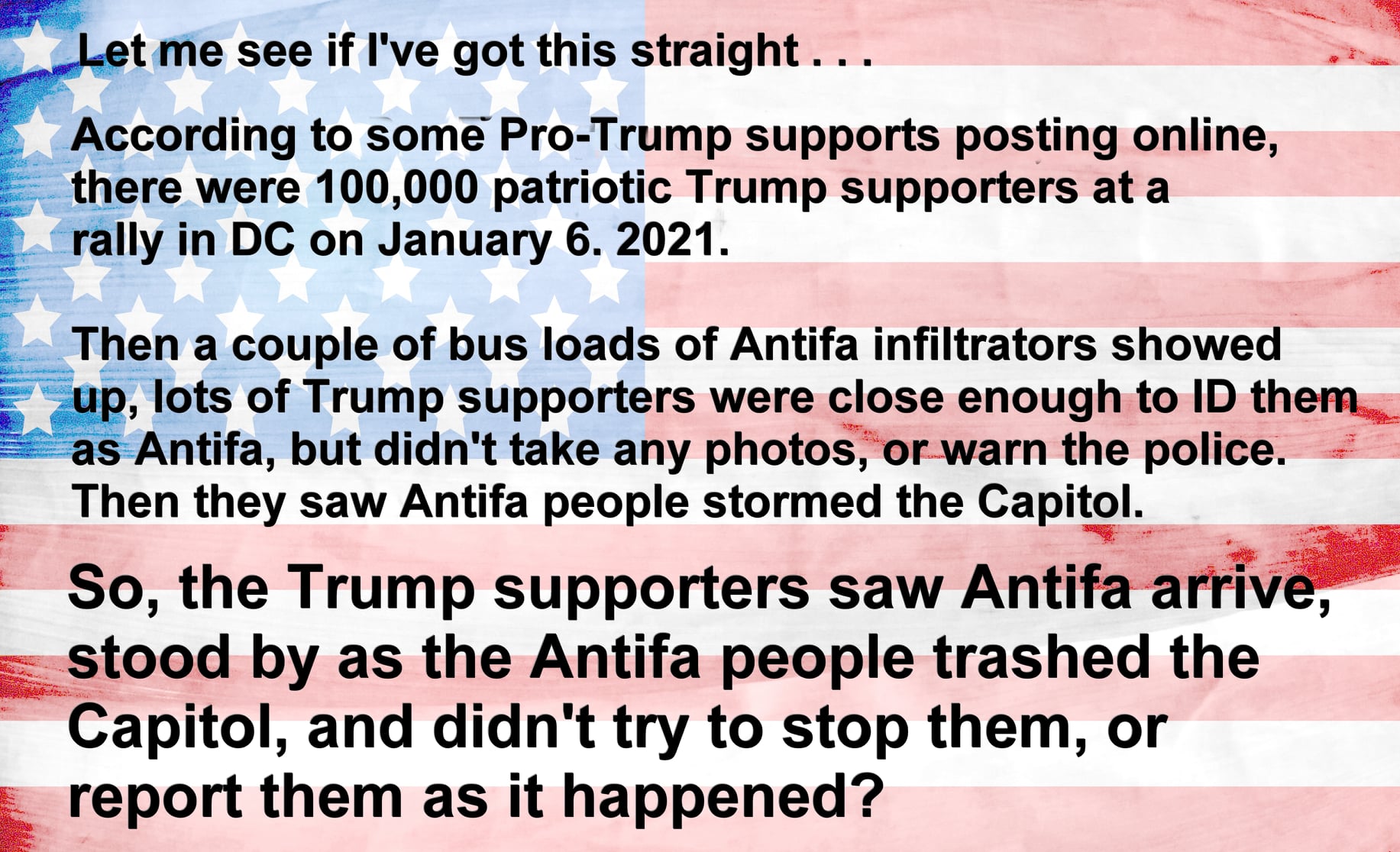 Trump riot antifa theory Blank Meme Template