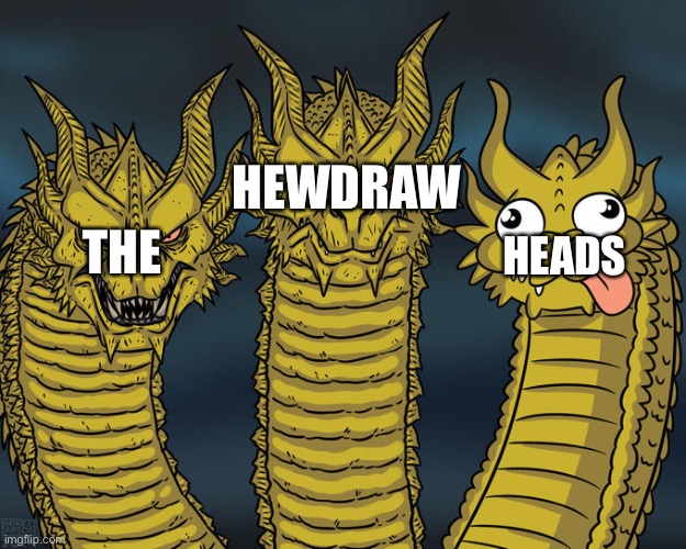 Kid Icarus Uprising | HEWDRAW; HEADS; THE | image tagged in three-headed dragon,game | made w/ Imgflip meme maker