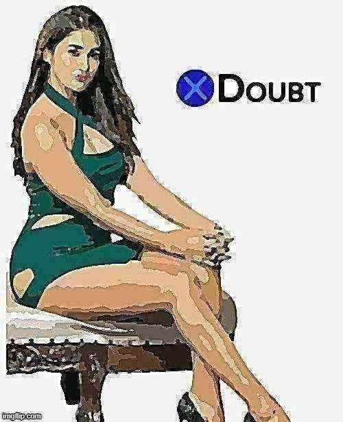 X doubt Pooja Hegde sharpened posterized jpeg degrade Blank Meme Template