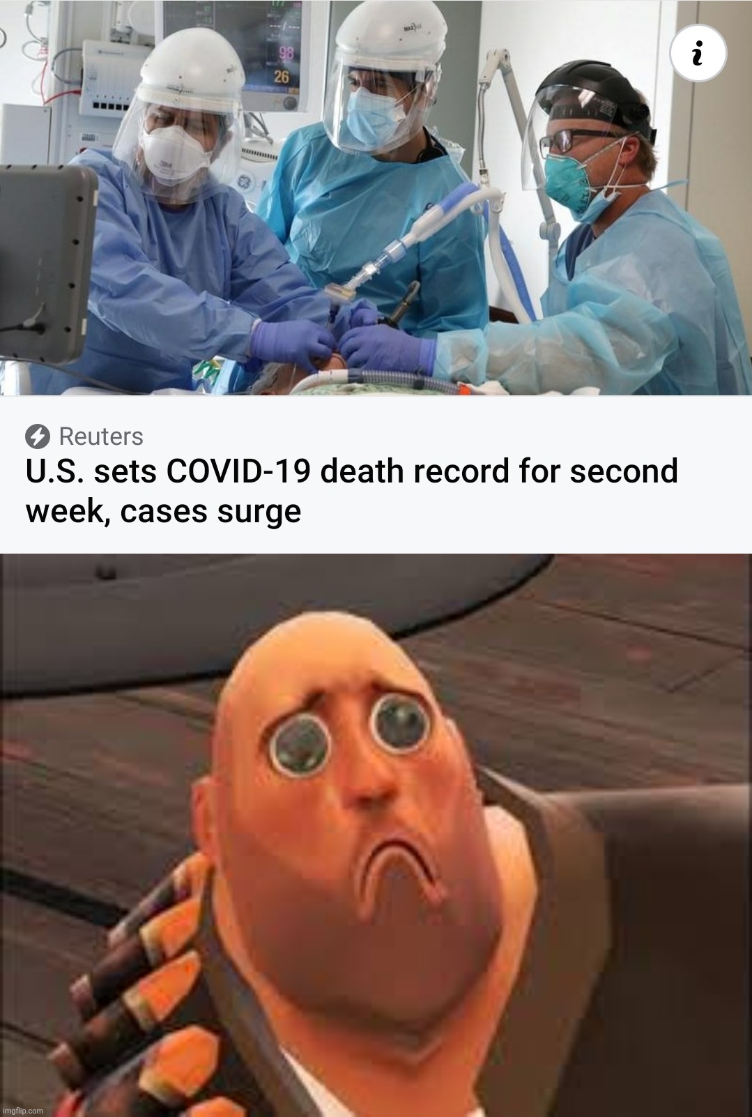 More worse than 9/11. | image tagged in sad pootis,coronavirus,covid-19,noooooooooooooooooooooooo | made w/ Imgflip meme maker