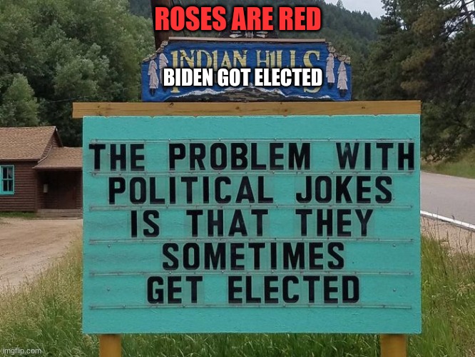 yay | BIDEN GOT ELECTED; ROSES ARE RED | image tagged in luke nooooo | made w/ Imgflip meme maker