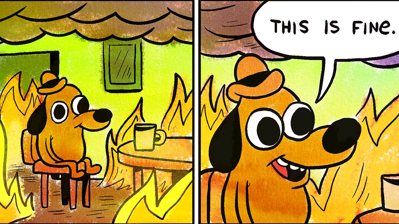 High Quality dog in sit in fire Blank Meme Template