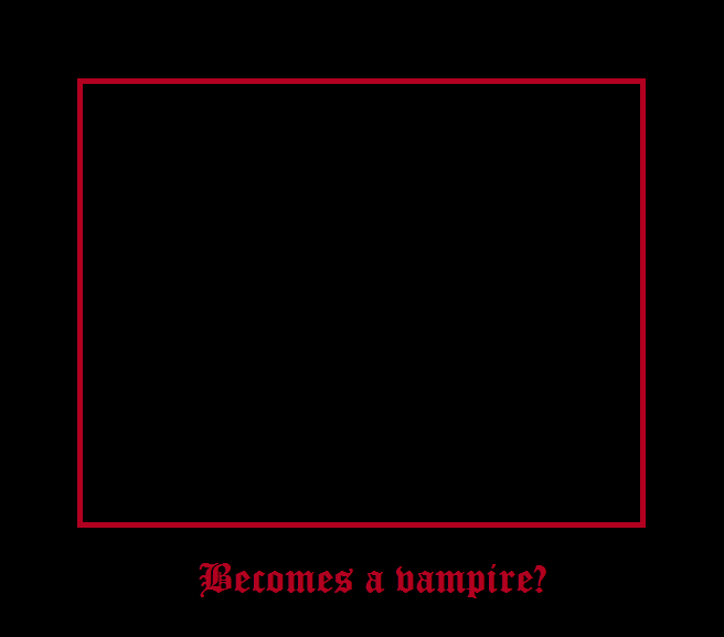 High Quality What if Character because a vampire Blank Meme Template