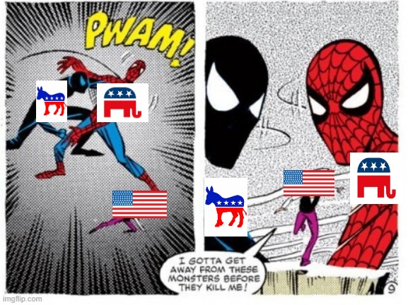 Spiderman nightmare 2 | image tagged in spiderman nightmare 2 | made w/ Imgflip meme maker