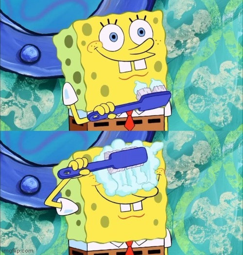 High Quality Spongebob Unsee Toothpaste Blank Meme Template