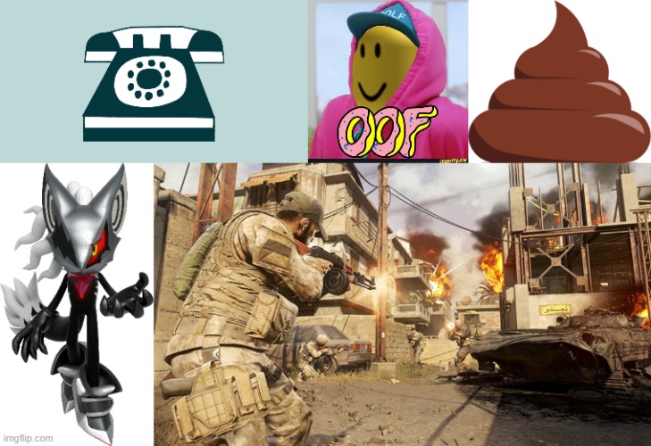 What is the Game? (Clue: tags) | image tagged in roblox oof,call of duty | made w/ Imgflip meme maker