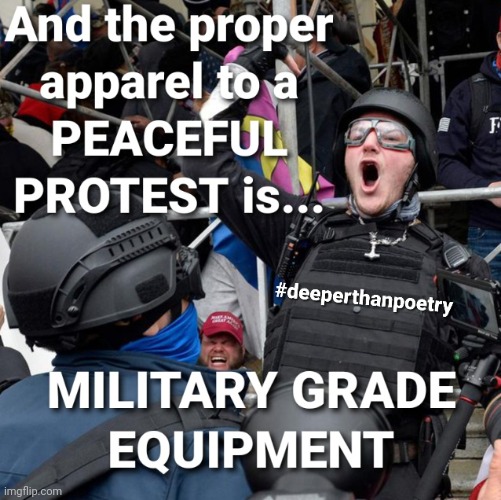 #ProperApparel for #peacefulProtest | image tagged in capitol hill,peaceful,protest,right wing,blue lives matter,washington dc | made w/ Imgflip meme maker