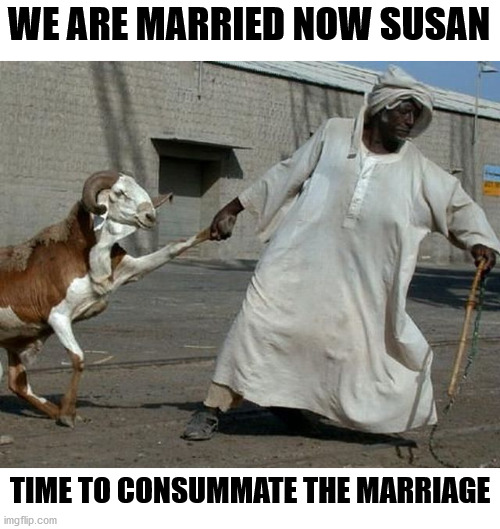 WE ARE MARRIED NOW SUSAN; TIME TO CONSUMMATE THE MARRIAGE | image tagged in dark humor | made w/ Imgflip meme maker
