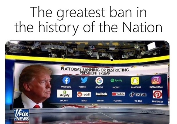 Trump Greatest Ban In The History Of The Nation Blank Meme Template