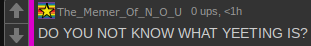 High Quality DO YOU NOT KNOW WHAT YEETING IS? Blank Meme Template
