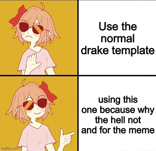Trans drake | Use the normal drake template; using this one because why the hell not and for the meme | image tagged in trans drake | made w/ Imgflip meme maker