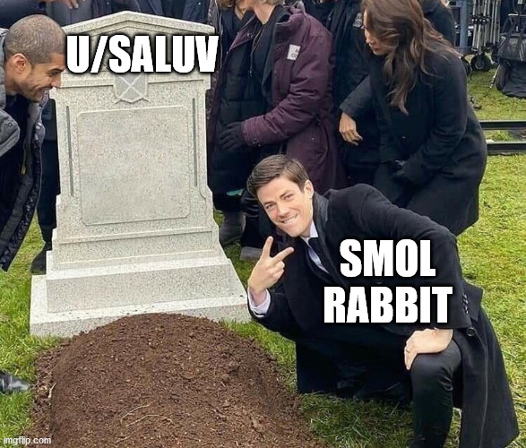 Peace sign tombstone | U/SALUV; SMOL RABBIT | image tagged in peace sign tombstone | made w/ Imgflip meme maker