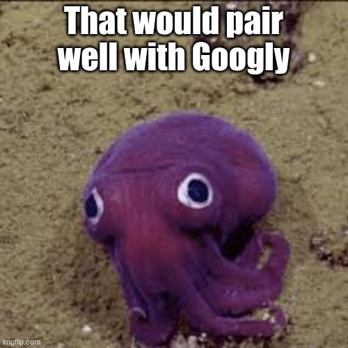 Googly eyed squid | That would pair well with Googly | image tagged in googly eyed squid | made w/ Imgflip meme maker