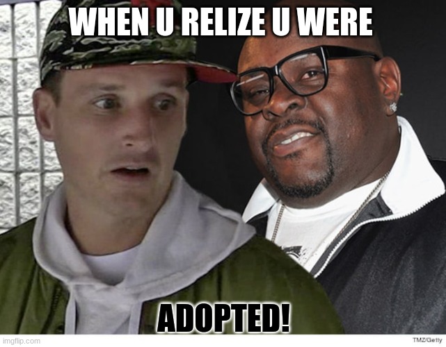 Adopted | WHEN U RELIZE U WERE; ADOPTED! | image tagged in funny | made w/ Imgflip meme maker