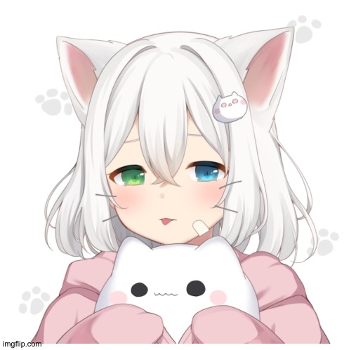 So ya know those white cats with one blue eye and one green one? I made ...