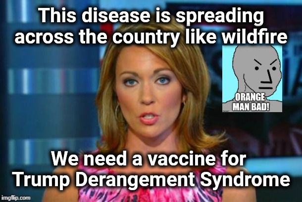 Real News Network | This disease is spreading across the country like wildfire We need a vaccine for 
Trump Derangement Syndrome | image tagged in real news network | made w/ Imgflip meme maker