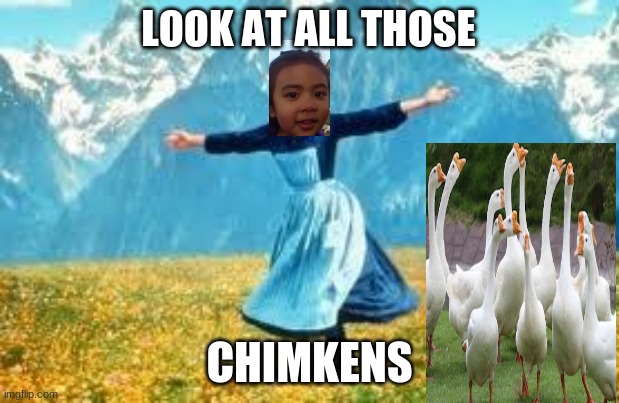 look at all those |  LOOK AT ALL THOSE; CHIMKENS | image tagged in memes,look at all these | made w/ Imgflip meme maker