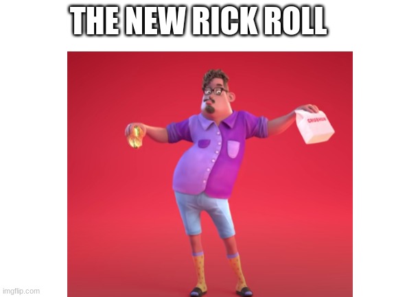 Grubhub Ad but it's a rick roll 