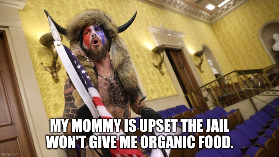 MY MOMMY IS UPSET THE JAIL WON'T GIVE ME ORGANIC FOOD. | image tagged in snowflake | made w/ Imgflip meme maker