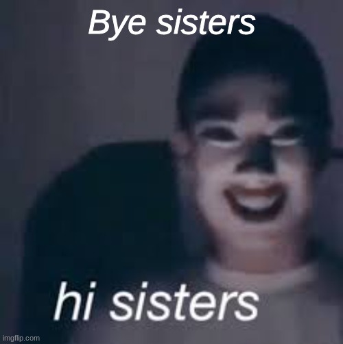 hi sisters | Bye sisters | image tagged in hi sisters | made w/ Imgflip meme maker