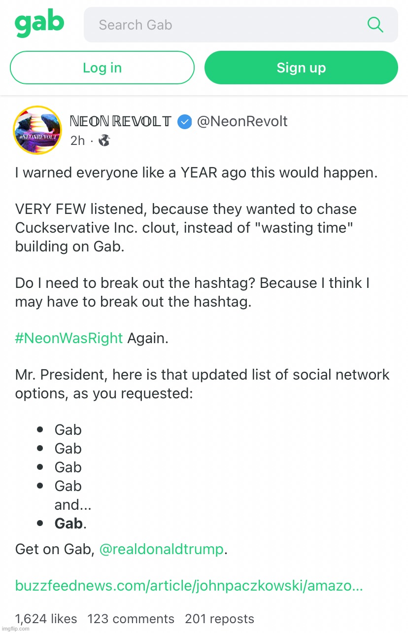 Gab Trump | image tagged in gab trump | made w/ Imgflip meme maker