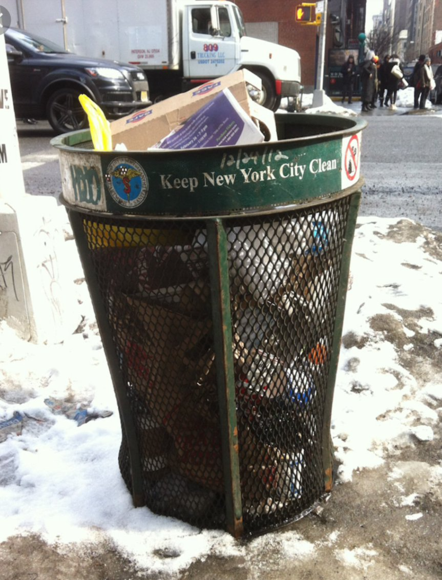 High Quality New York City trash can Blank Meme Template