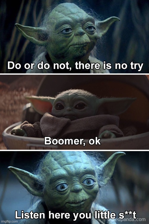 oof | image tagged in baby yoda,funny,memes | made w/ Imgflip meme maker