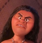 Maui face on Mona's body Blank Meme Template