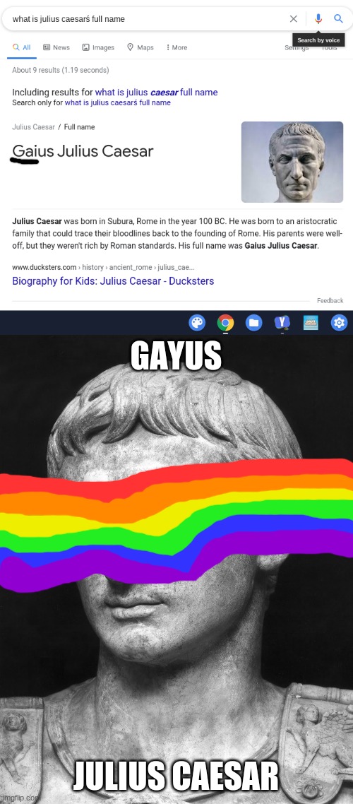 was he gay? | GAYUS; JULIUS CAESAR | image tagged in julius caesar 5,gay | made w/ Imgflip meme maker