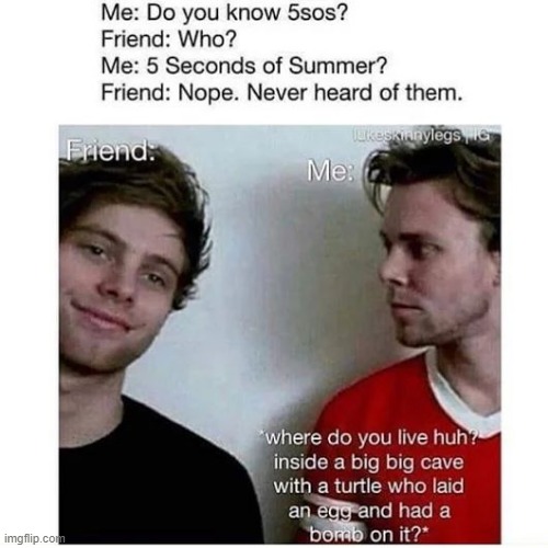 my friends be like | image tagged in 5sos | made w/ Imgflip meme maker