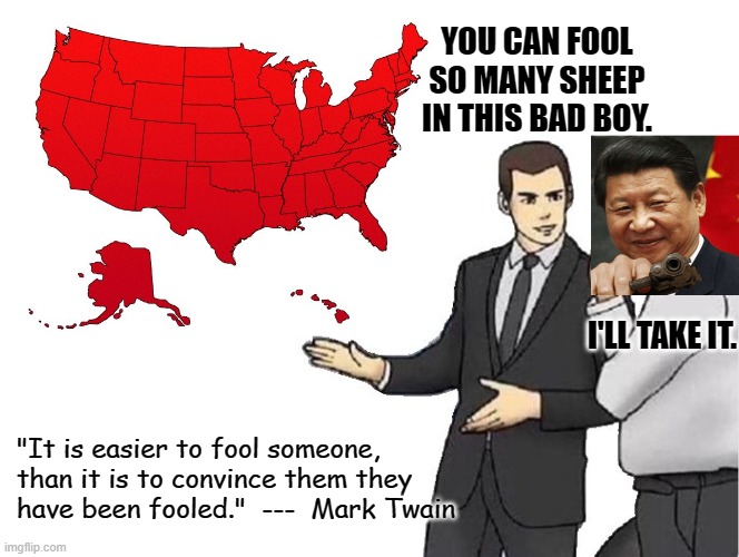 YOU CAN FOOL SO MANY SHEEP IN THIS BAD BOY. I'LL TAKE IT. "It is easier to fool someone, than it is to convince them they have been fooled."  ---  Mark Twain | image tagged in cnn fake news,election fraud,trump 2020,biased media,creepy joe biden,liberal hypocrisy | made w/ Imgflip meme maker