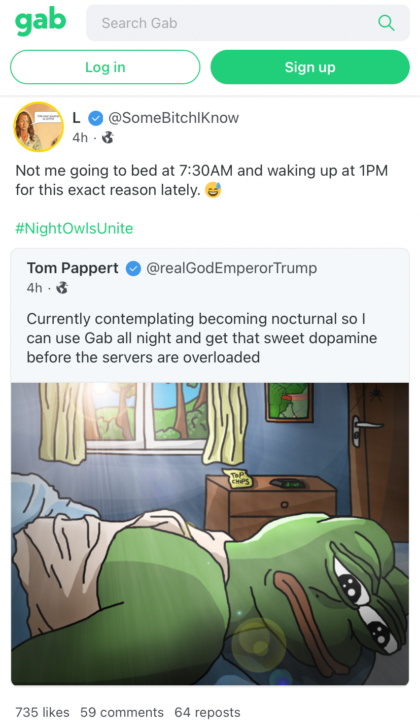 Gab servers Blank Meme Template