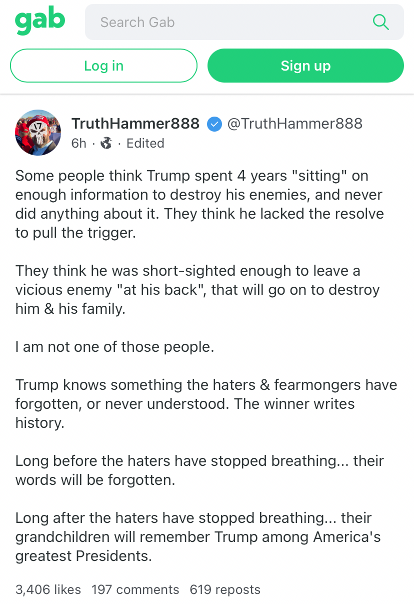 Gab Trump Blank Meme Template