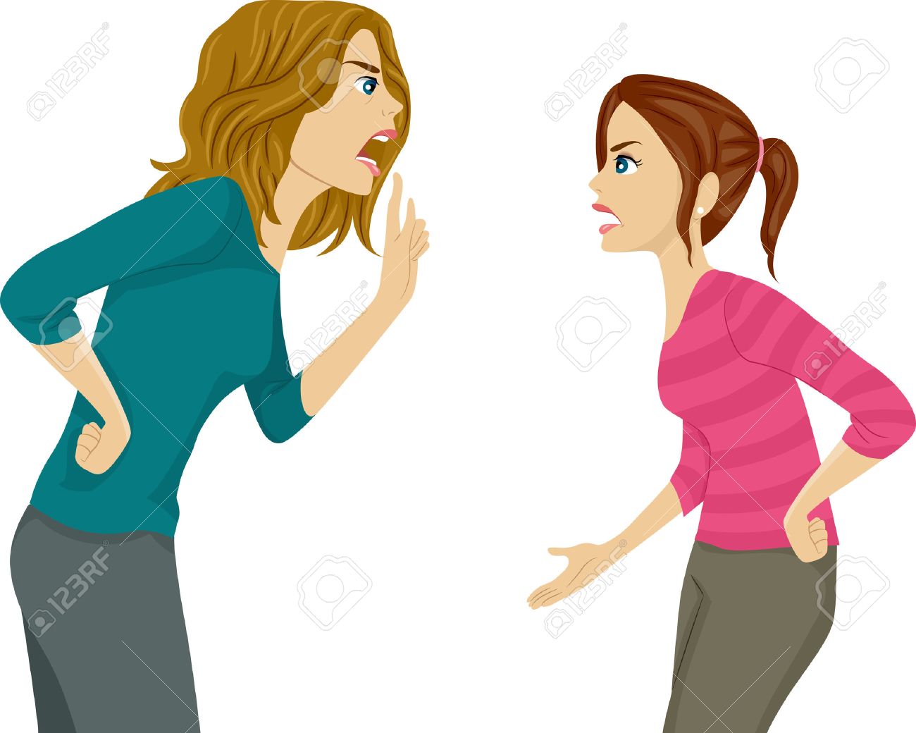 Mom And Daughter Fighting Blank Template Imgflip 