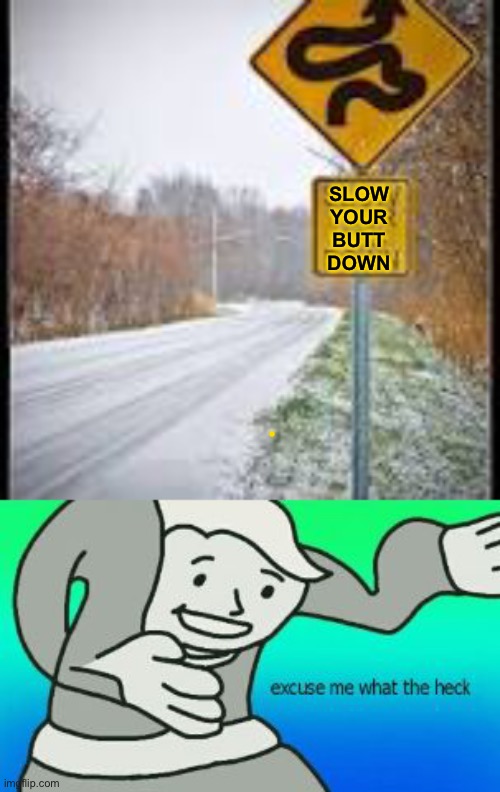 That’s how you get ‘em to slow down? | SLOW YOUR BUTT DOWN | image tagged in excuse me what the heck,memes,funny,stupid signs,wtf,funny road signs | made w/ Imgflip meme maker