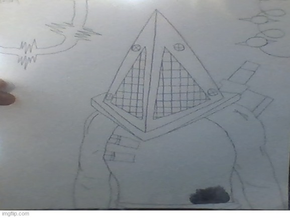 Pyramid Head Drawing I Did-... | image tagged in dead by daylight,silent hill | made w/ Imgflip meme maker