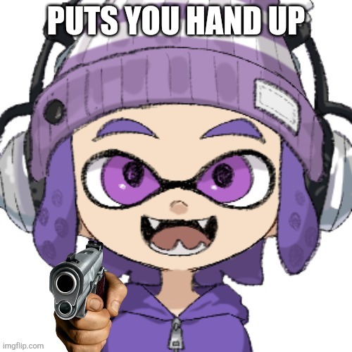 PUTS YOU HAND UP | image tagged in bryce with gun | made w/ Imgflip meme maker