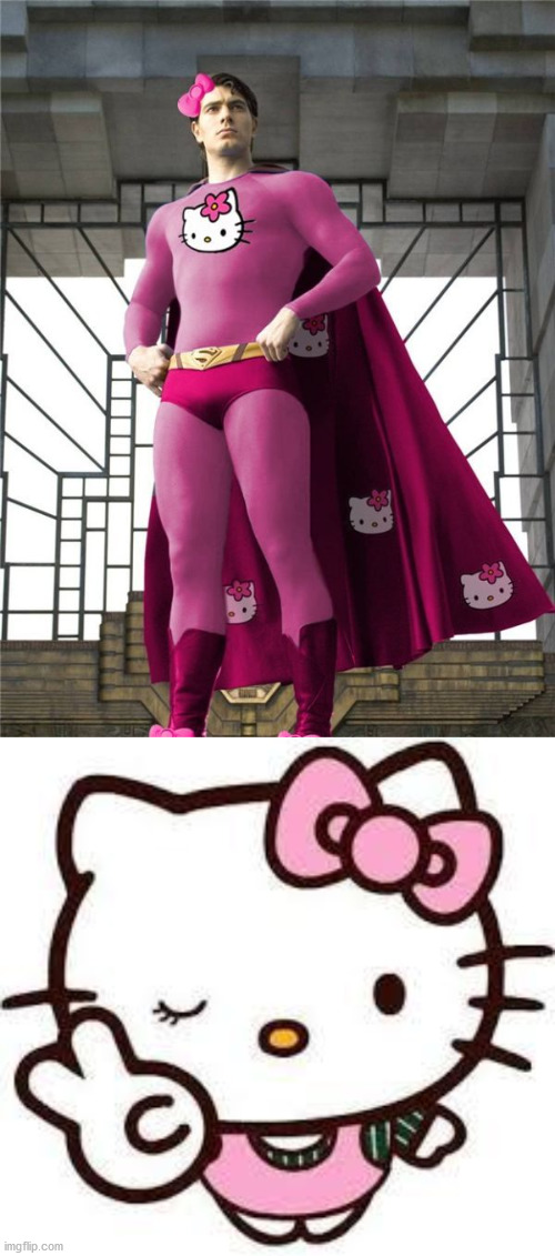 image tagged in hello kitty 01,superheroes | made w/ Imgflip meme maker