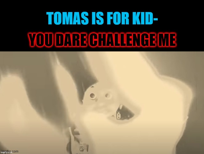 heh, you thought you could escape alive | TOMAS IS FOR KID-; YOU DARE CHALLENGE ME | image tagged in tomas,is,watching,you | made w/ Imgflip meme maker