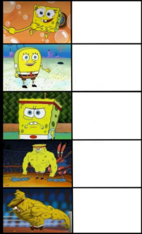 High Quality New meme template (name: Buff Spongebob) Blank Meme Template