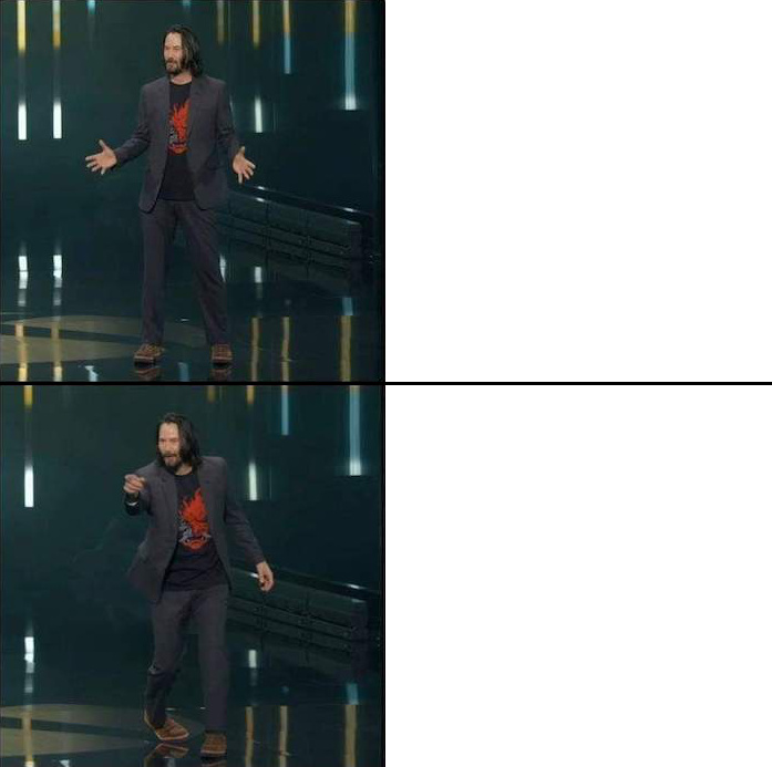 Keanu you're breathtaking Blank Meme Template