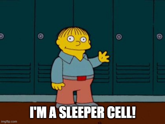 ralph wiggum | I'M A SLEEPER CELL! | image tagged in ralph wiggum | made w/ Imgflip meme maker