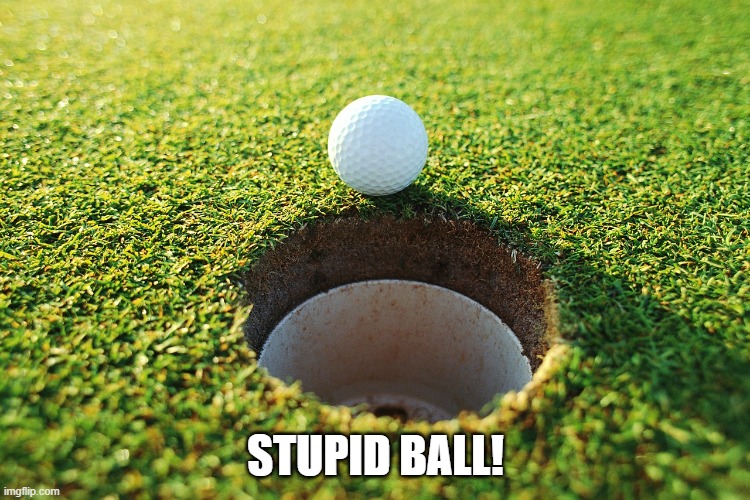 stupid ball | STUPID BALL! | image tagged in ball | made w/ Imgflip meme maker