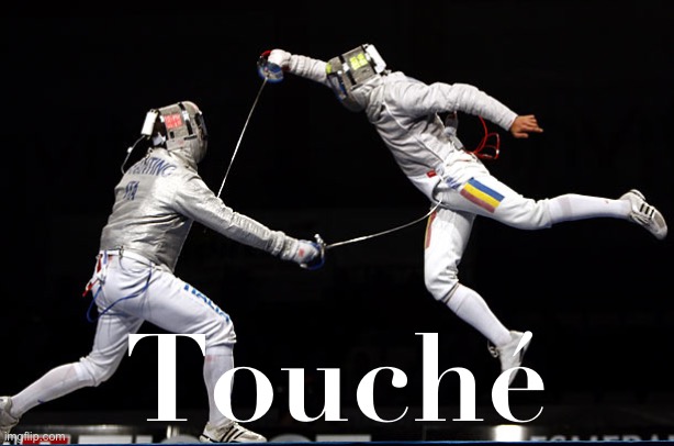 Touché fencers dick Blank Meme Template