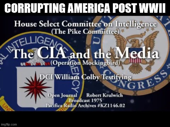 CIA, Communist Media NETWORK, complete with disguise | CORRUPTING AMERICA POST WWII | image tagged in cia media,corporate fascism,rino fox news,third party | made w/ Imgflip meme maker